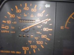 When Alice turned 300,000 I was driving 70 mph but I captured the moment!