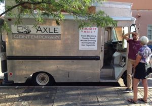 The Axle Contemporary appears at street corners and markets, feeding art to the curious and the creative.